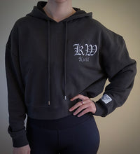 Load image into Gallery viewer, Kwill Team Cropped Hoodie Charcoal