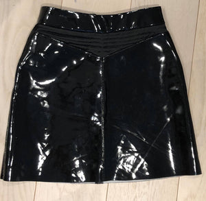 Menace Faux Patent Leather Skirt (made to order)