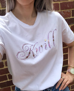 Beaded Enchanted Tee (Lilac)